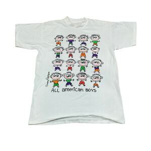 Vintage 92 Danny First All American Boys AOP Single Stitch Shirt Men's Medium